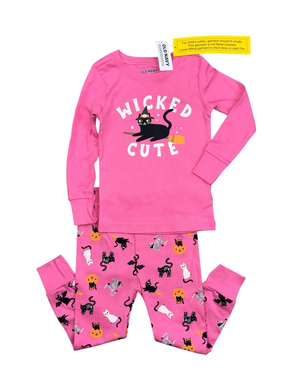 Old Navy Halloween Pajama Set “Wicked Cute” 2T Pink